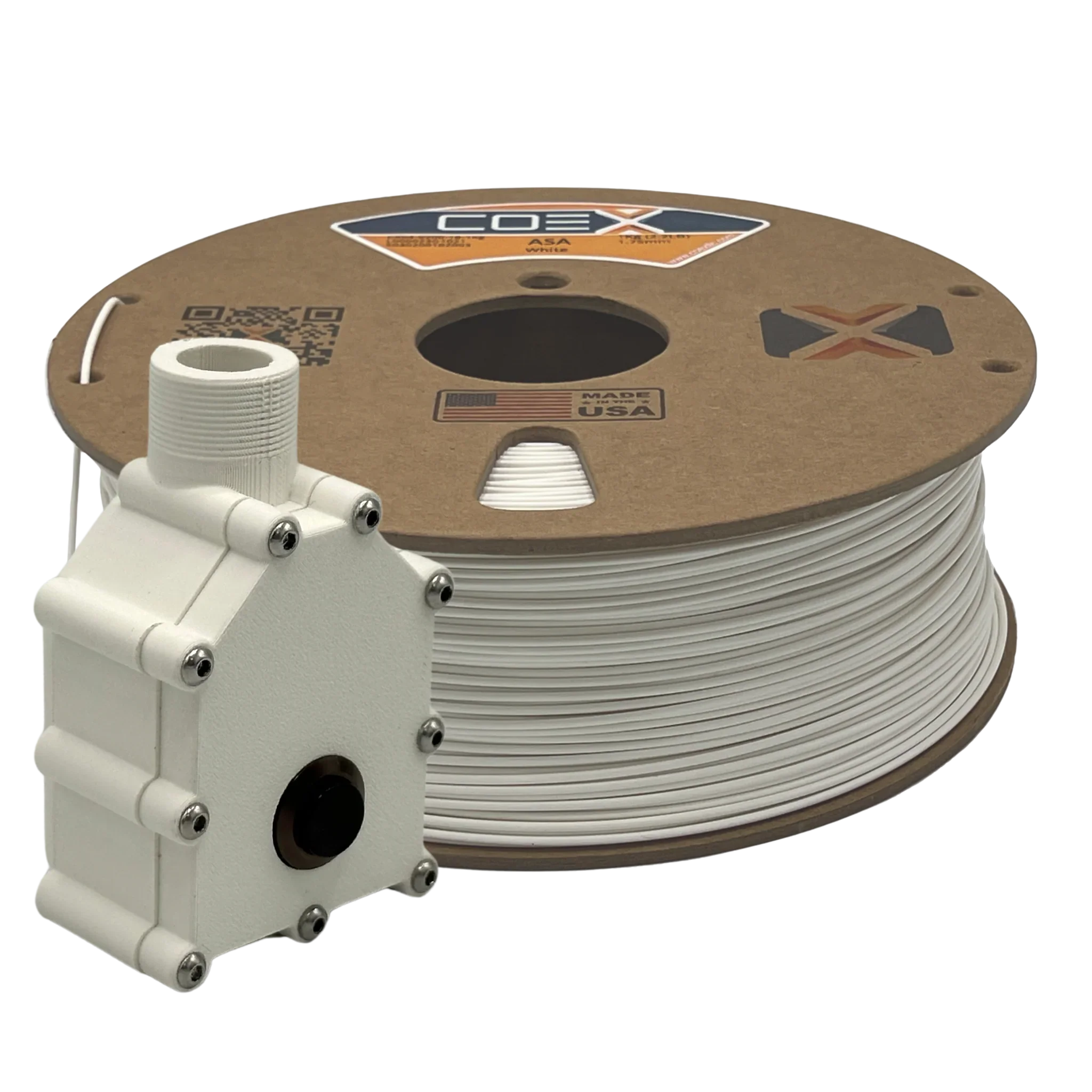 COEX 3D ASA Prime Filament – White – UV Resistant, Weather Durable 3D Printing Material