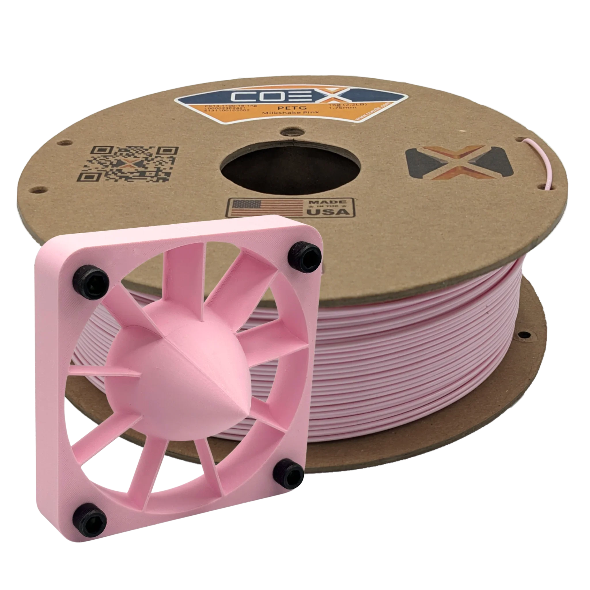 COEX 3D PETG Filament – Milkshake Pink – Durable, Low Warp 3D Printing Material