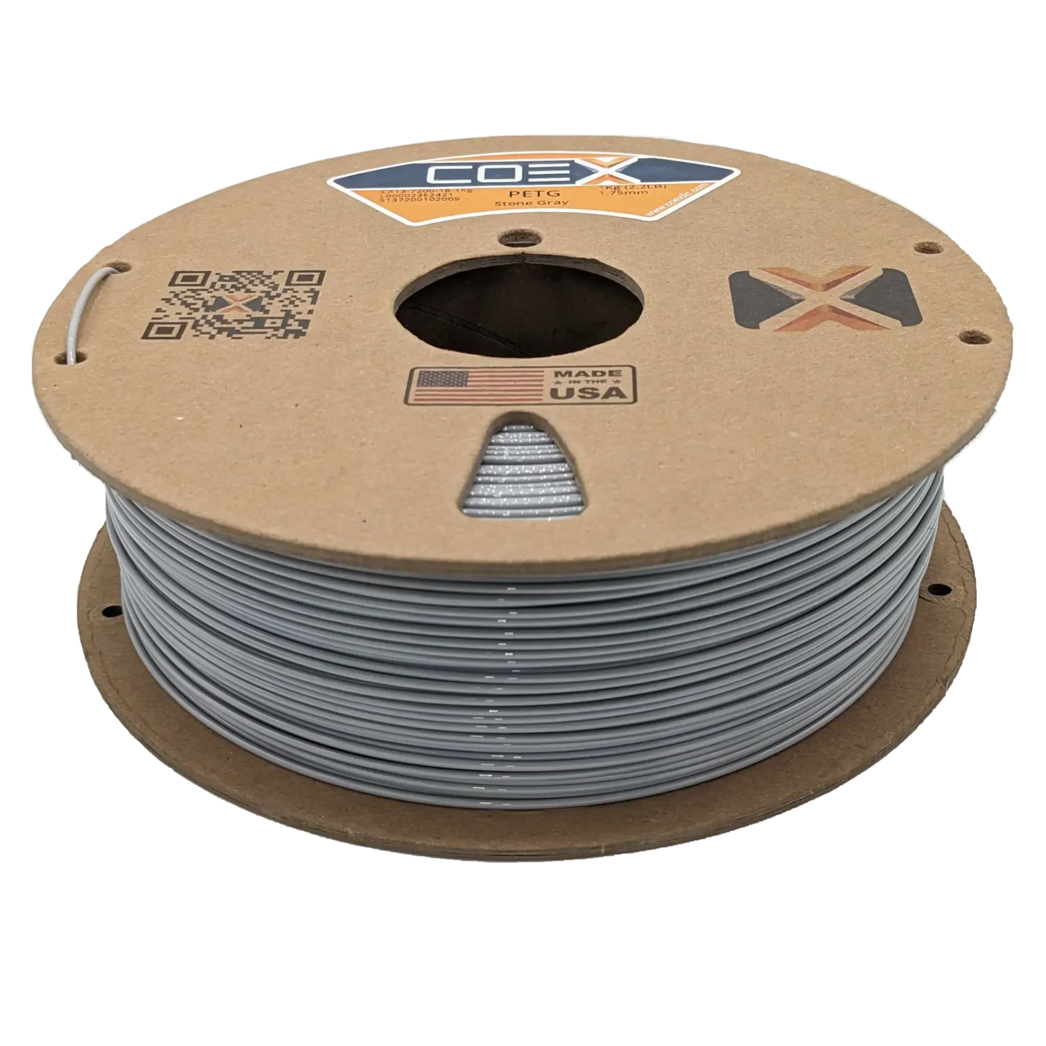 COEX 3D PETG Filament – Stone Grey – Strong, Low Warp, Glossy 3D Printing Material