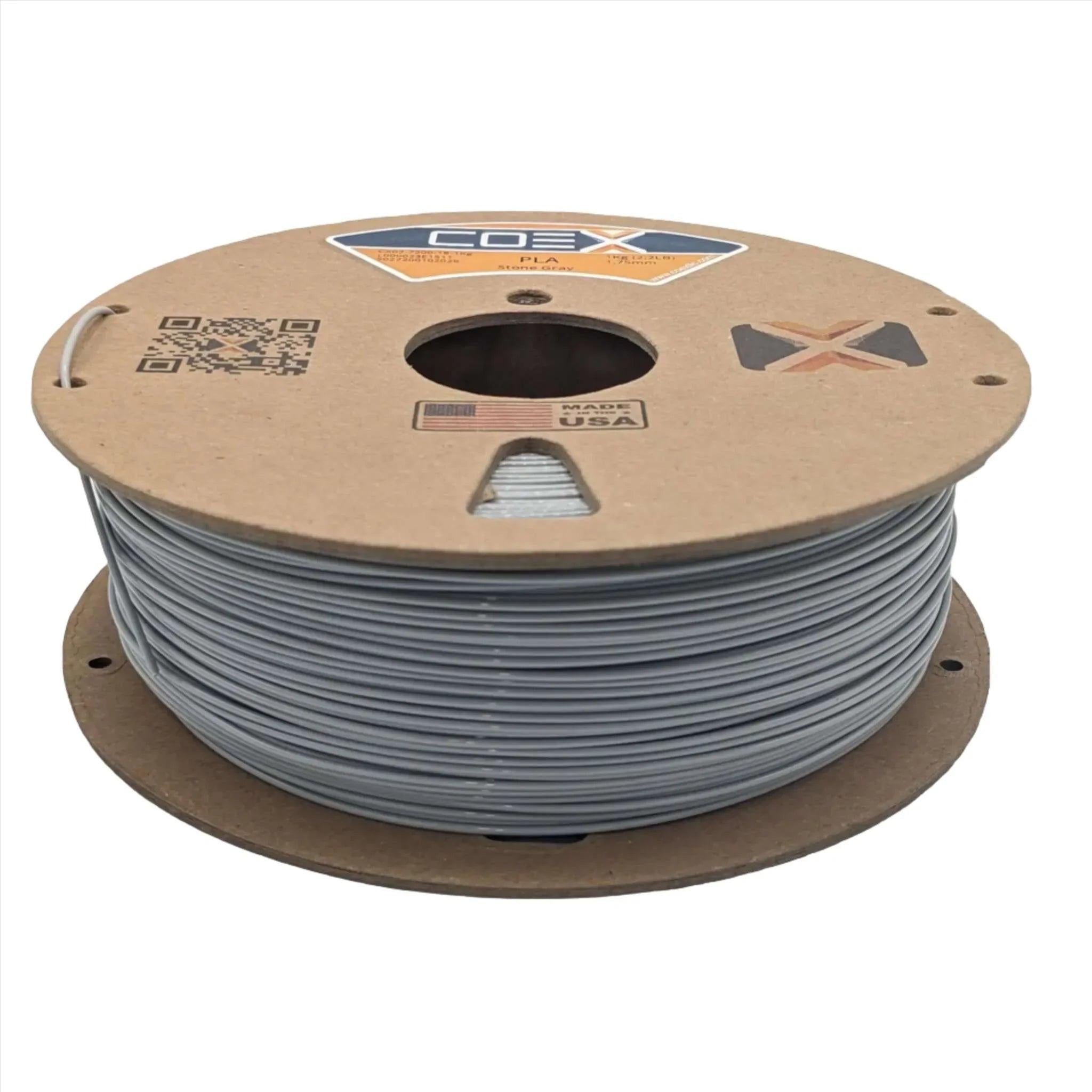 COEX 3D ABS+ Filament – Stone Gray – Durable, Low Warp 3D Printing Material