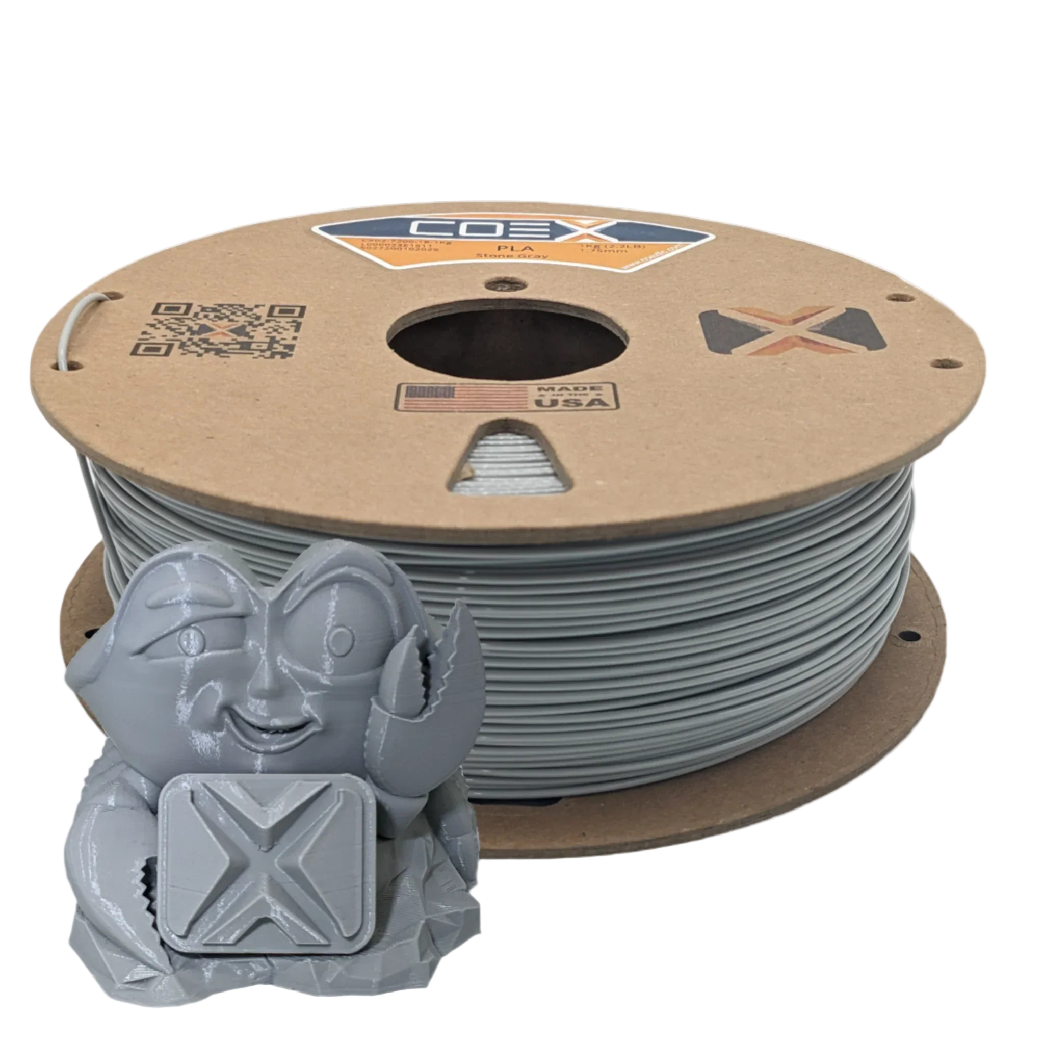 COEX 3D PLA Prime Filament – Stone Gray – Smooth Finish, Easy Print PLA