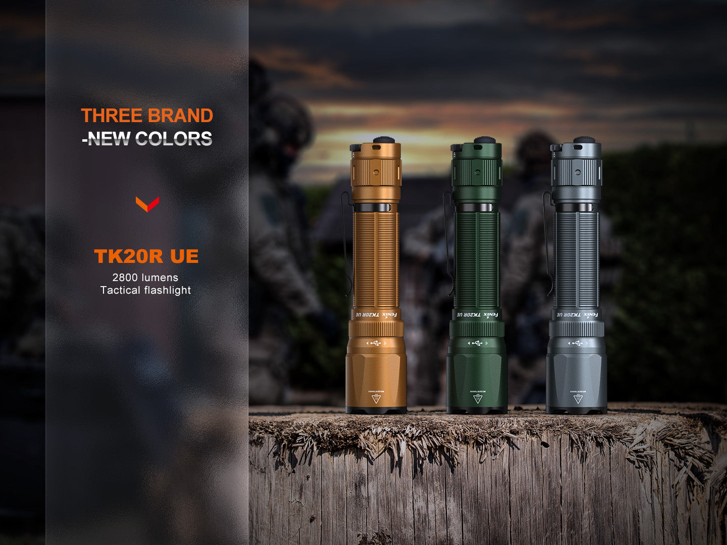 Fenix TK20R UE Tactical Flashlight | 2800 Lumens | FlexiSensa | 4 Colors
