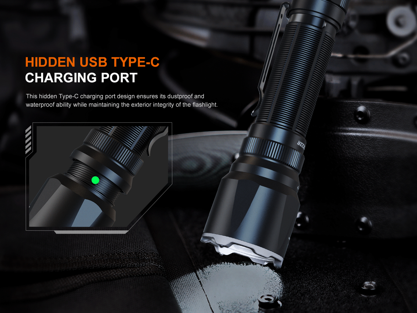 Fenix TK22R Rechargeable Tactical & Duty Flashlight | 3200 Lumens | Flexi-Sensa | IP68
