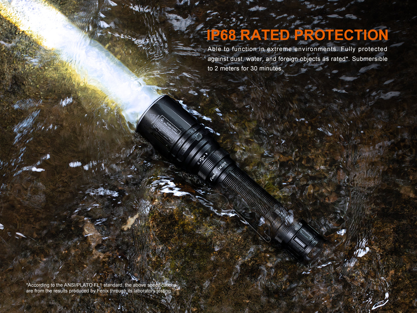Fenix TK30R Tactical White Laser Rechargeable Flashlight | 500 Lumens | 1500m Beam | IP68