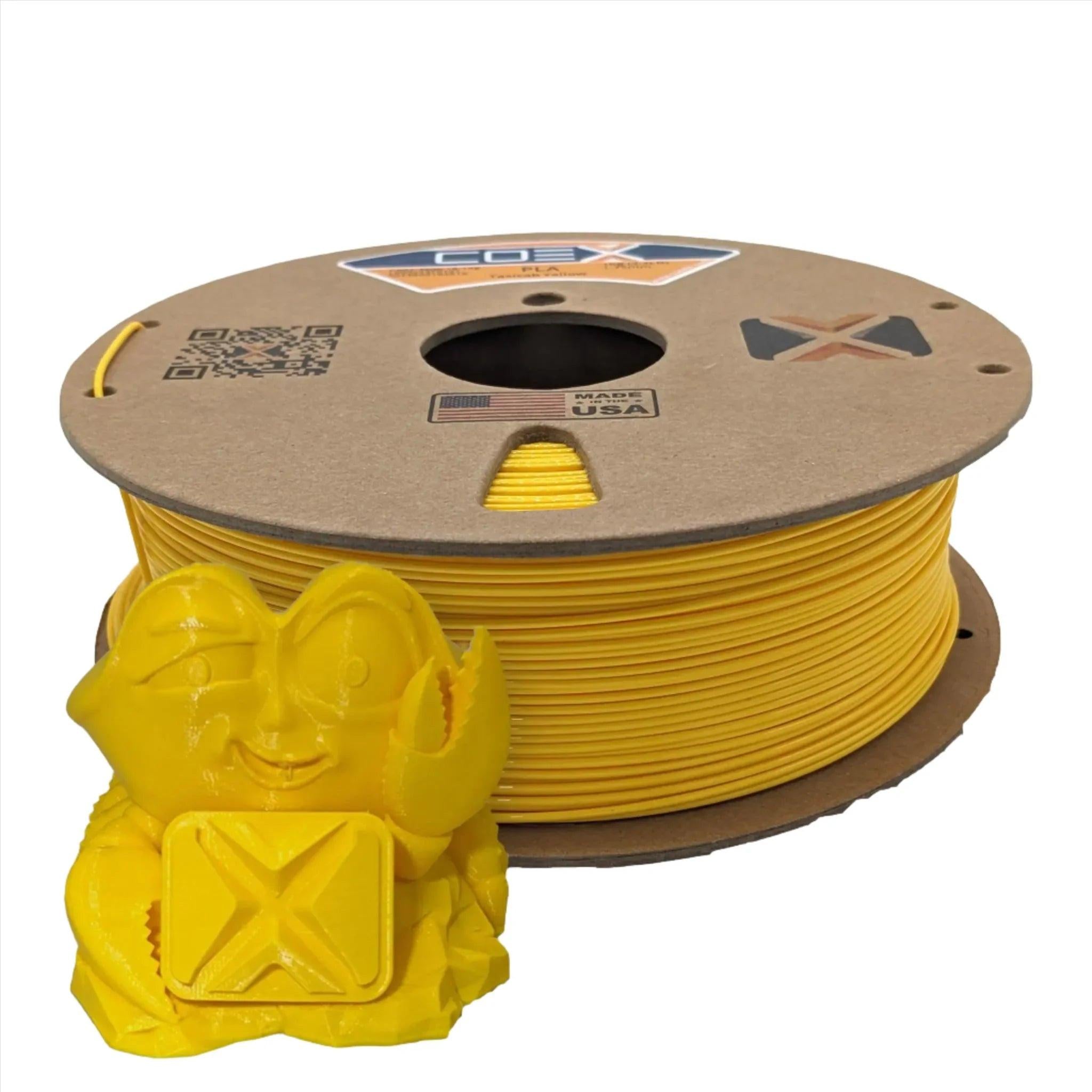 COEX 3D PLA Filament – Taxicab Yellow – Easy Print, Smooth Finish 3D Printing Material