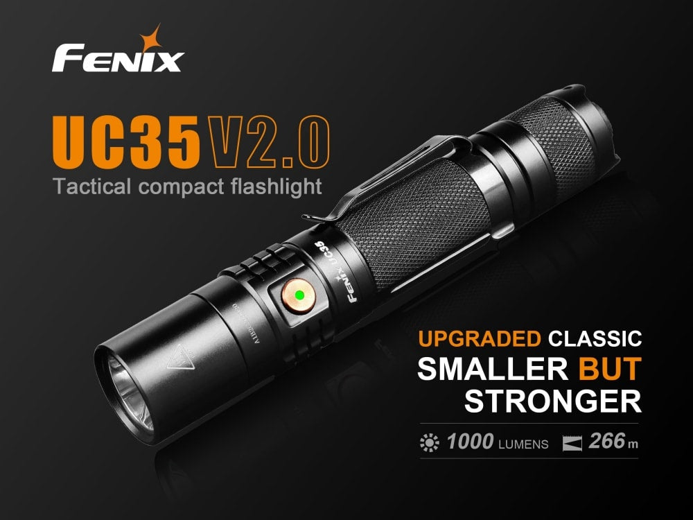 Fenix UC35 V2.0 Rechargeable EDC Flashlight | 1000 Lumens | 872 ft | CREE XP-L HI V3