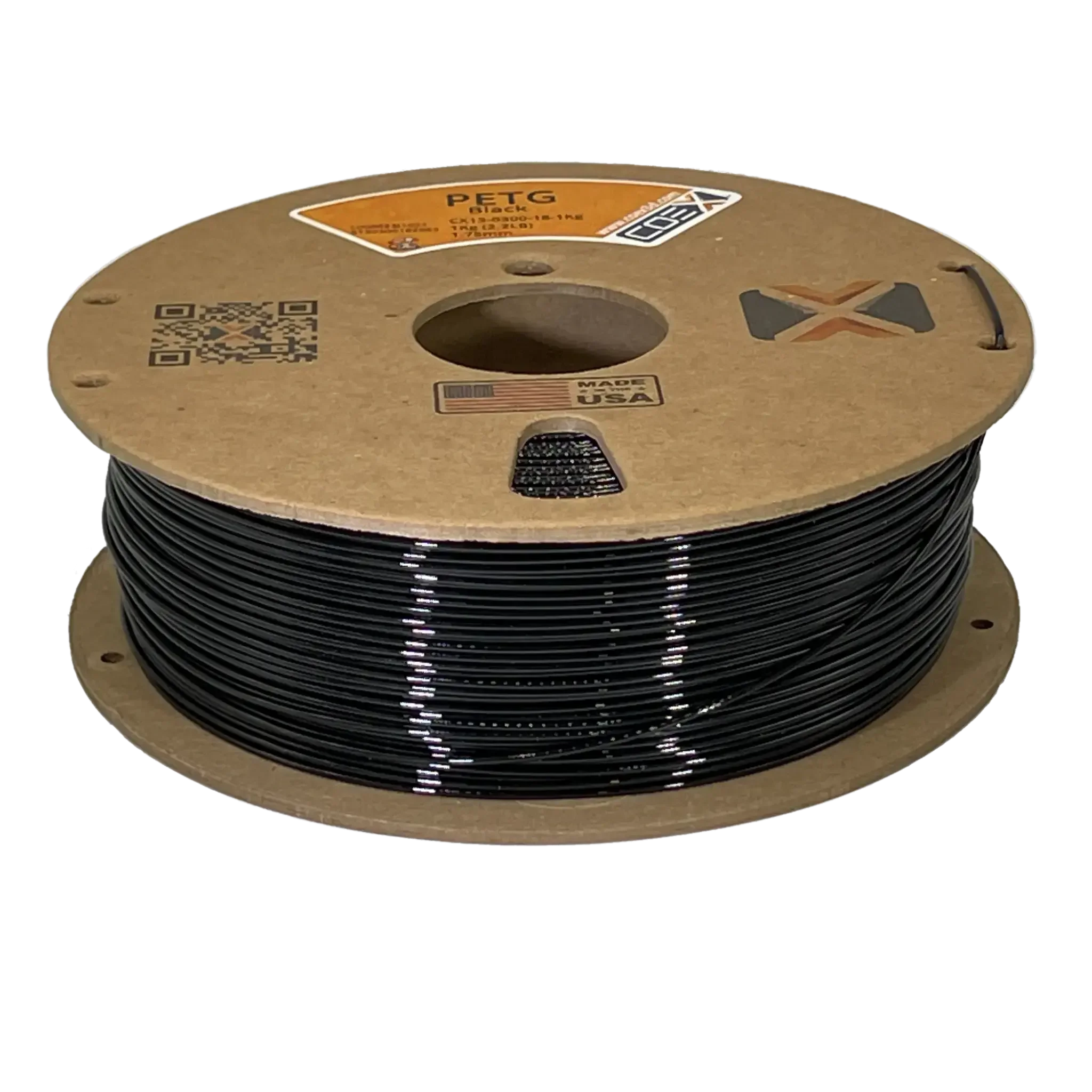 COEX 3D PETG Filament – Black – Durable, Low Warp 3D Printing Material