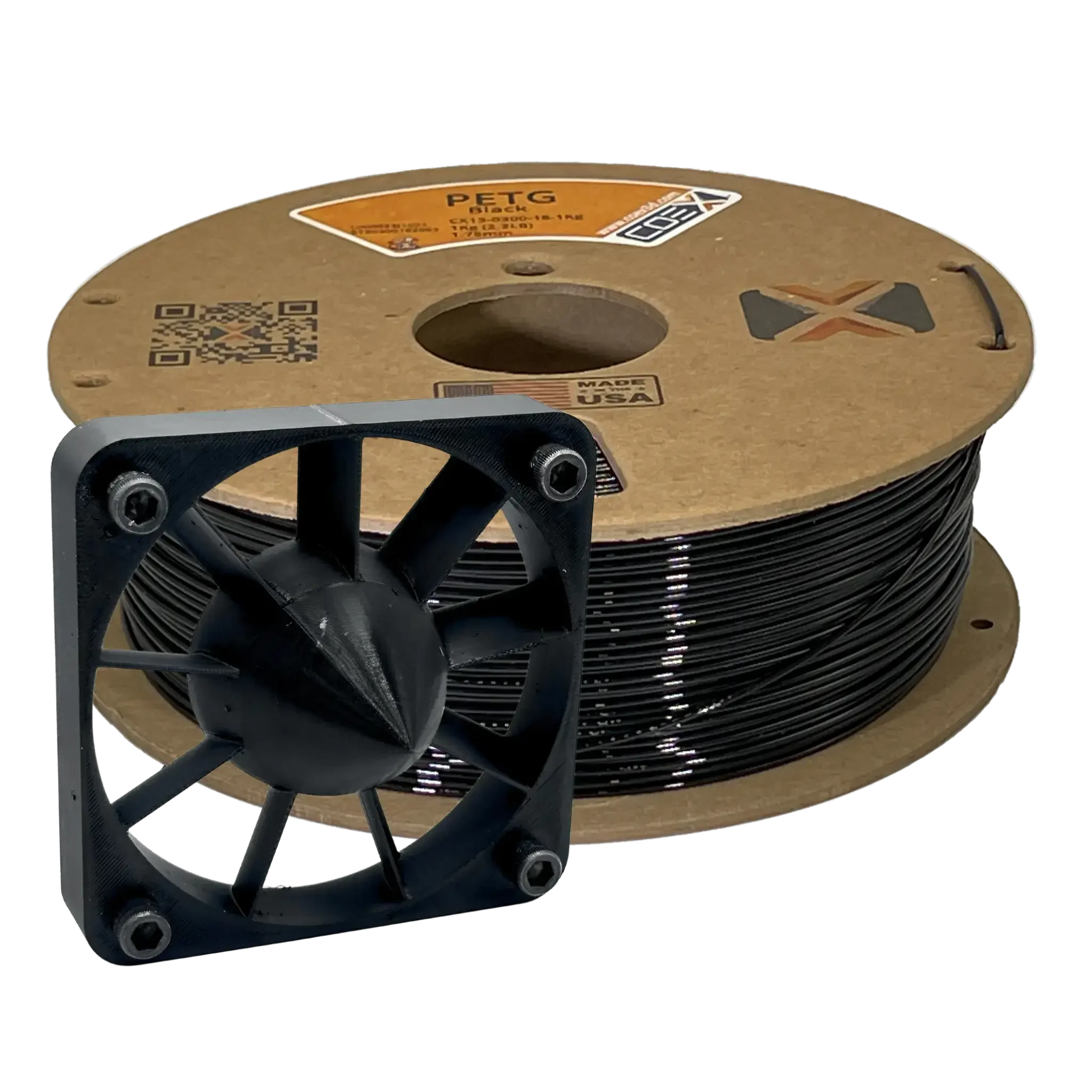 COEX 3D PETG Filament – Black – Durable, Low Warp 3D Printing Material