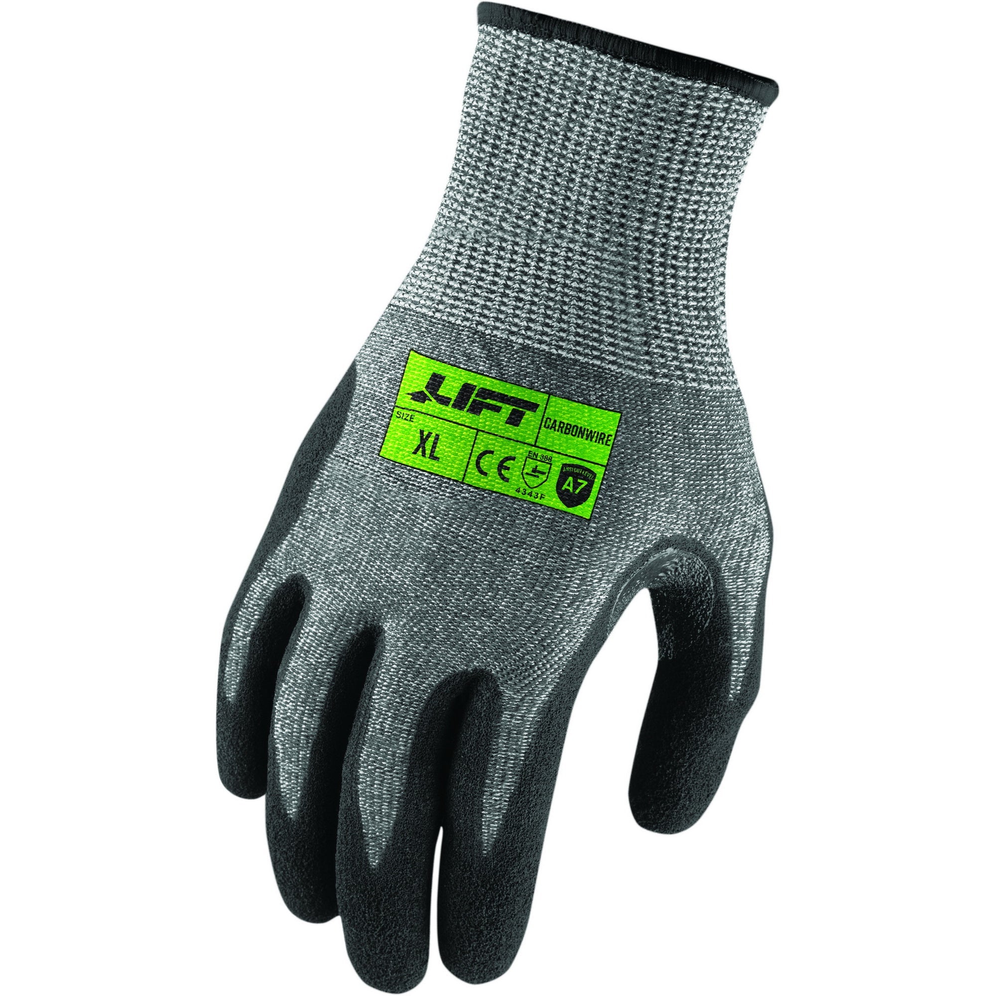 LIFT Safety CarbonWire A7 Cut Resistant Glove | Nitrile Microfoam Palm