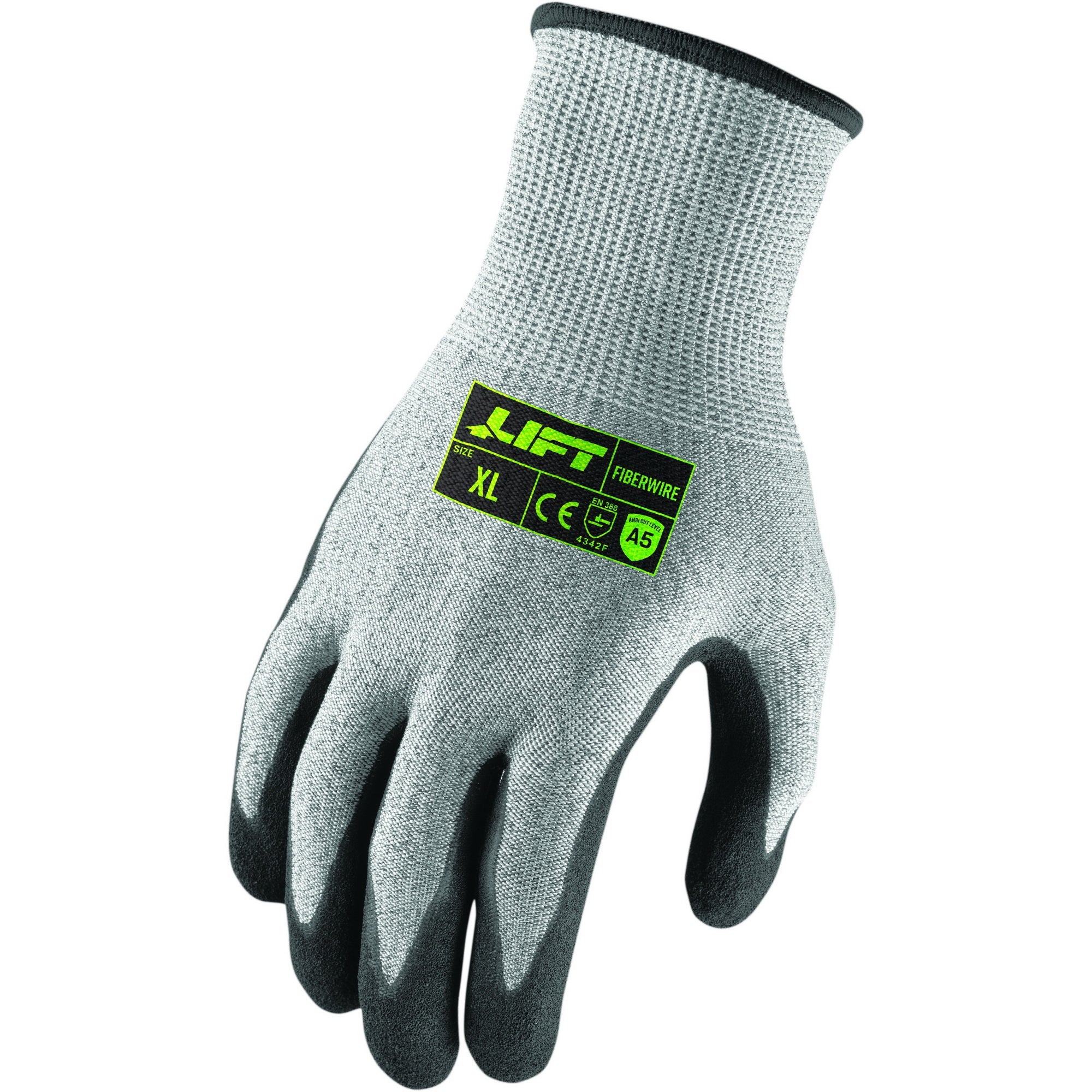 LIFT Safety FiberWire A5 Cut Resistant Glove | Nitrile Microfoam Palm