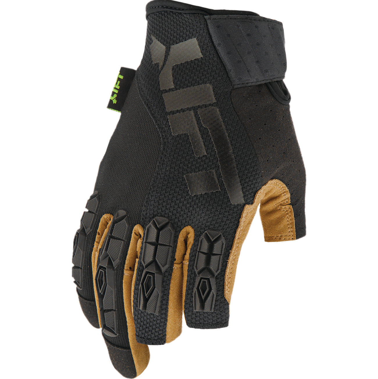 LIFT Safety FRAMED Semi-Fingerless Work Glove | Brown/Black