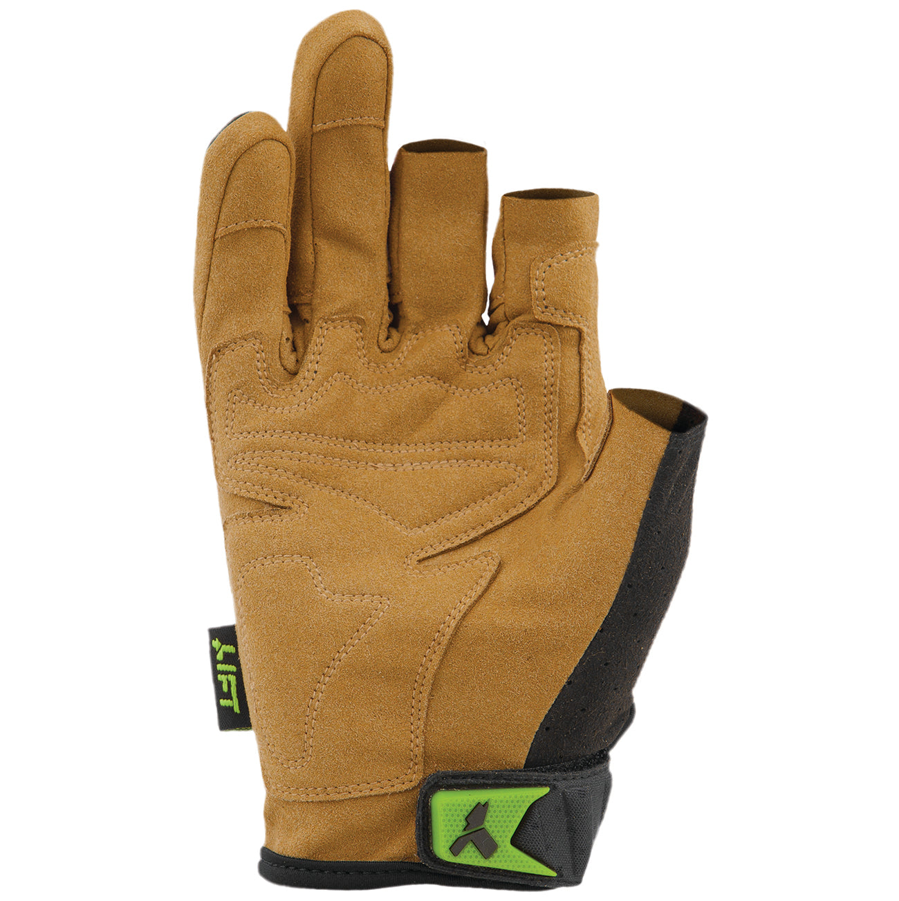LIFT Safety FRAMED Semi-Fingerless Work Glove | Brown/Black