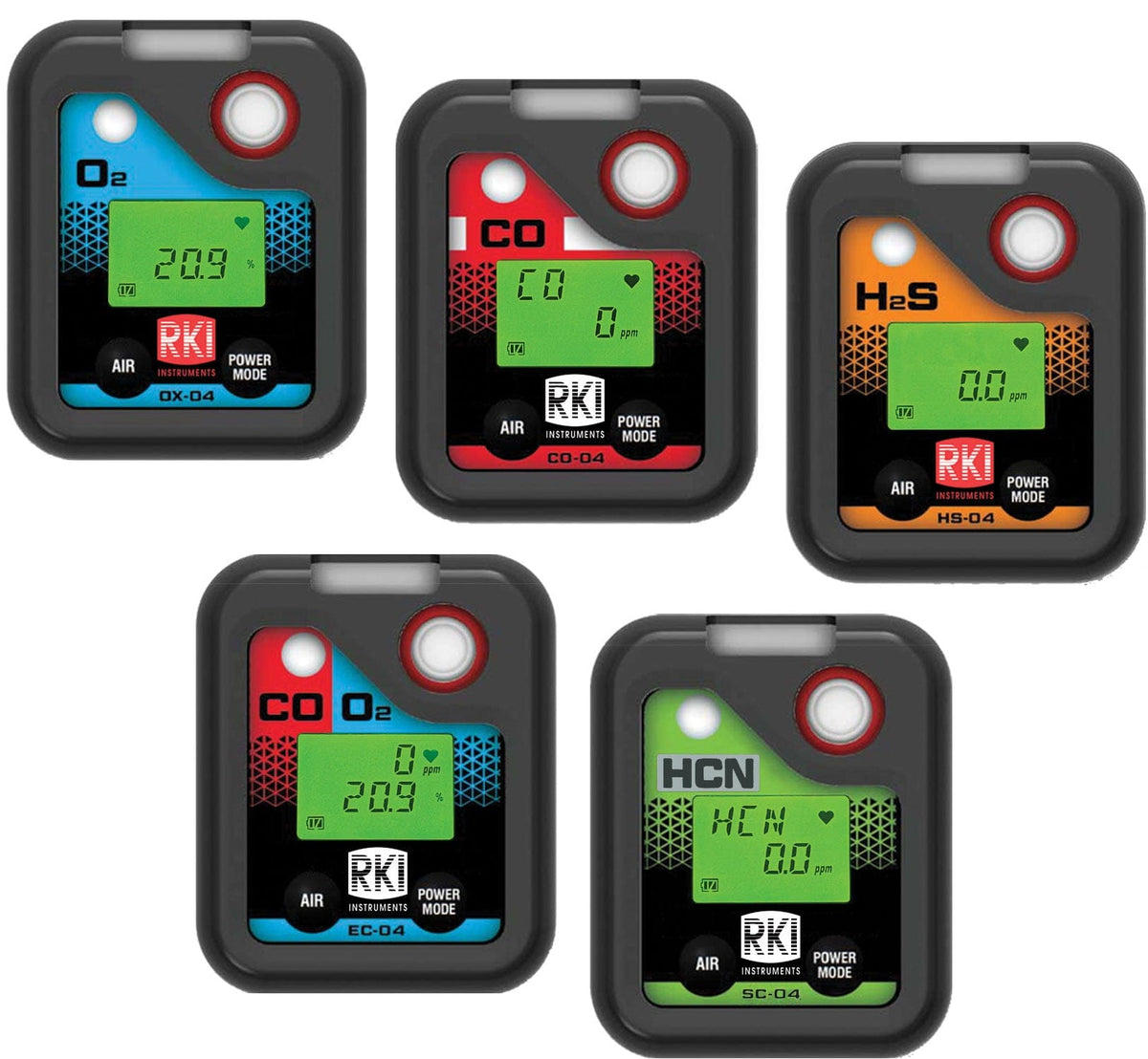 RKI 04 Series Single Gas Toxic Monitor O2, H2S, CO, NH3, Cl2, HCN, NO2,PH3, & SO2 -  Activated Carbon Depot.